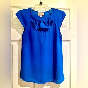 Last call-Blue cut out top by Skies are Blue